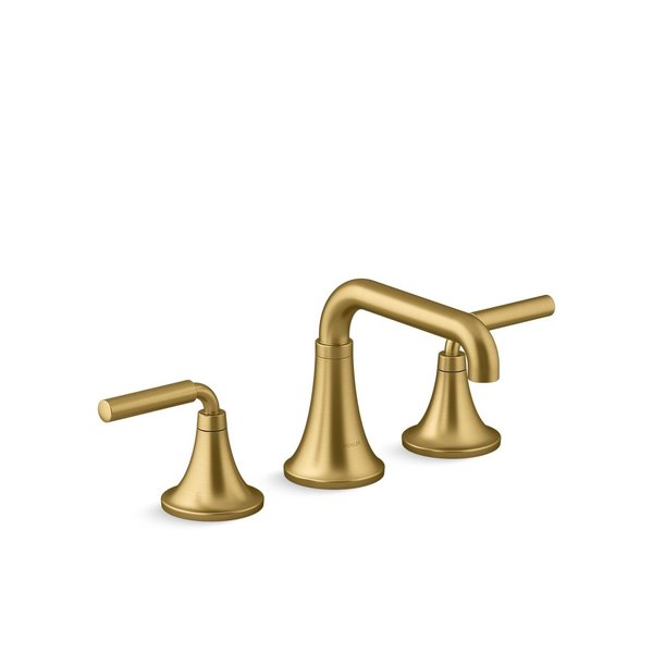 Kohler Tone Widespread Bathroom Sink Fct Vibrant Brushed Moderne Brass, 1.2 gpm 27416-4-2MB